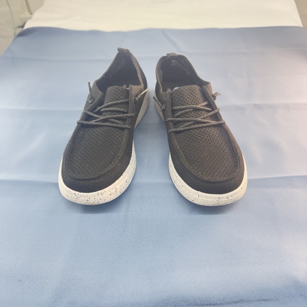 Women's Skechers Black Mesh Slip In Loafers Bobs Memory Foam 9.5